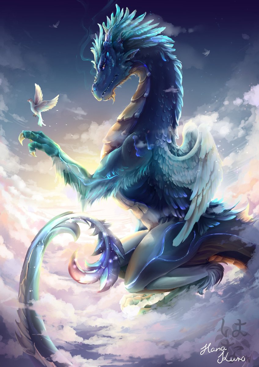 Свобода - дракон, небо, свобода, умиротворение - оригинал