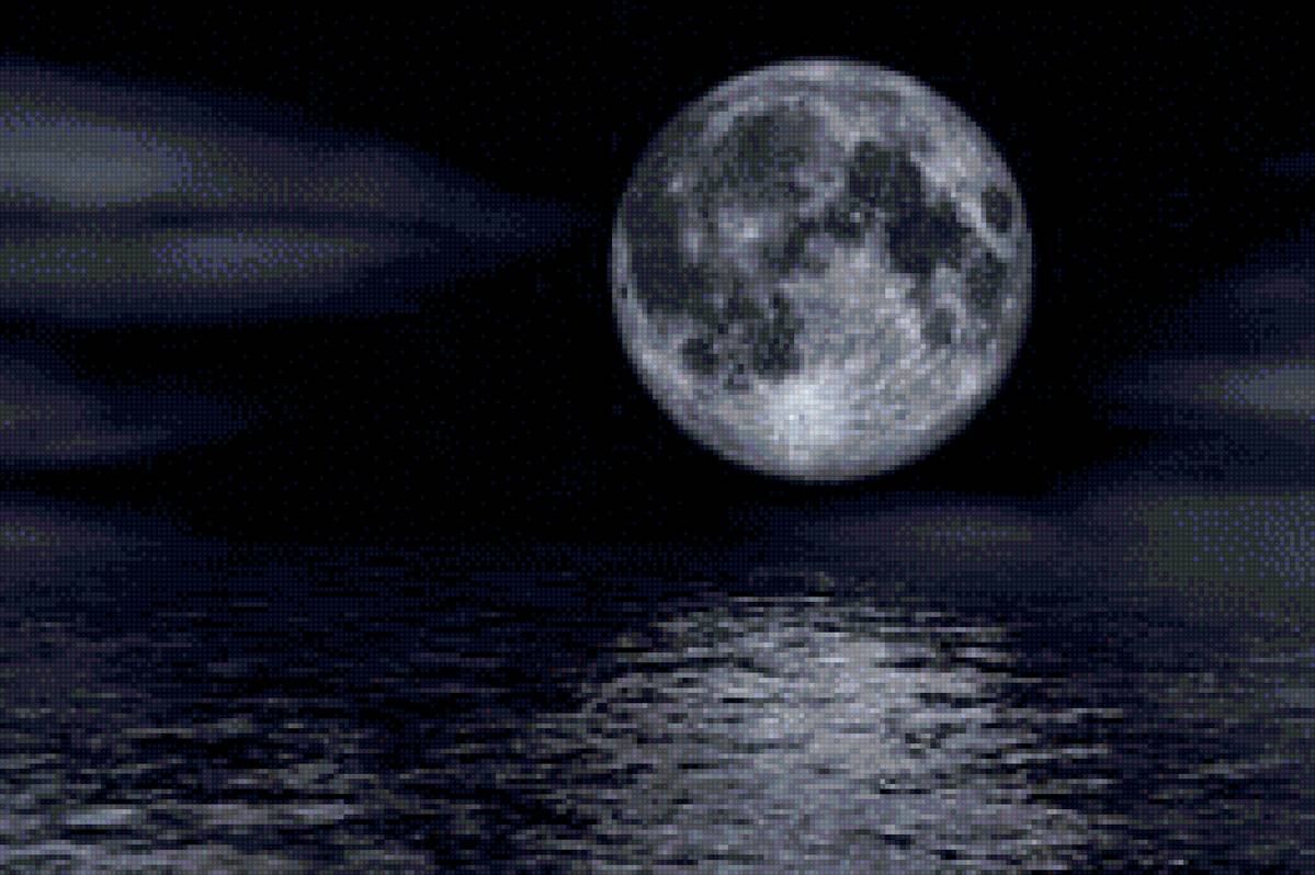 луна и море - ночь, луна, море - предпросмотр