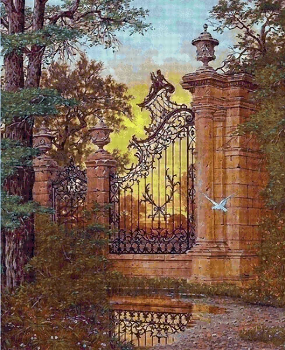 №2568221 - калитка, пейзаж - предпросмотр