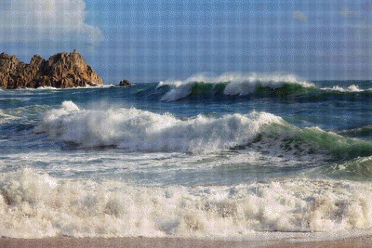 Прибрежные волны - берег, море., скалы, волны - предпросмотр