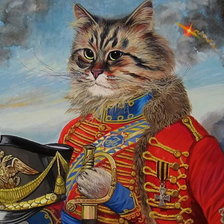 Схема вышивки «Боевой кот, пнк»