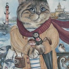 Схема вышивки «Боевой кот, пнк»