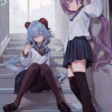 Схема вышивки «Кэ Цин и Гань Юй»