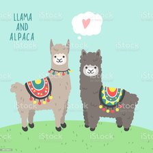 Схема вышивки «Llama y Alpaca»