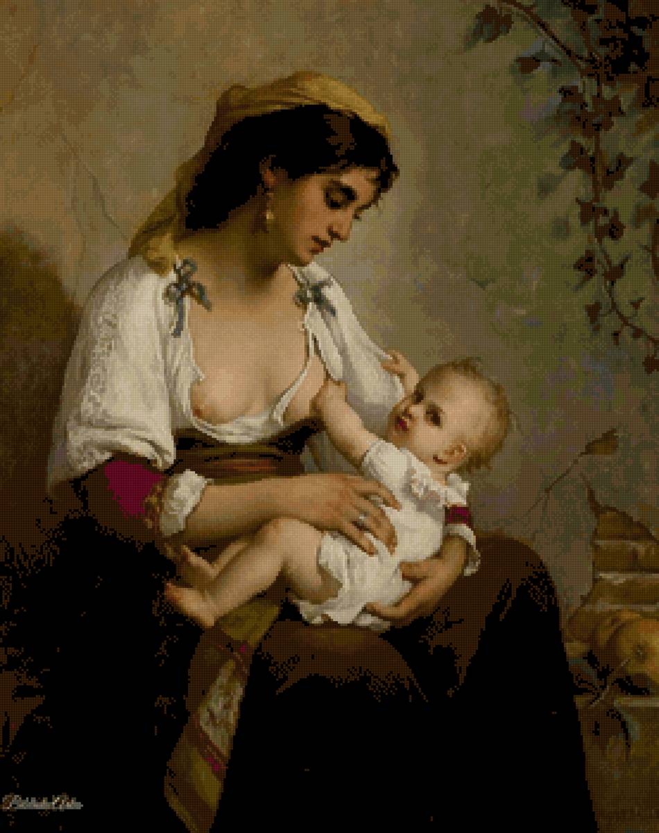 Мать и дитя - мадонна, живопись, художник, искусство - предпросмотр