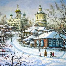 Сергей Хананин. Зимний пейзаж.