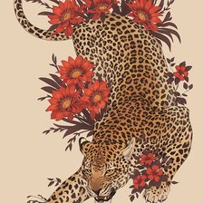 Оригинал схемы вышивки «леопард» (№2572006)