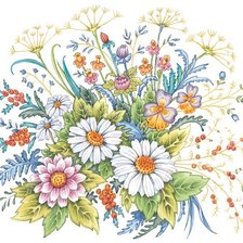 Схема вышивки «Цветы»