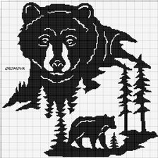 Схема вышивки «медведь»