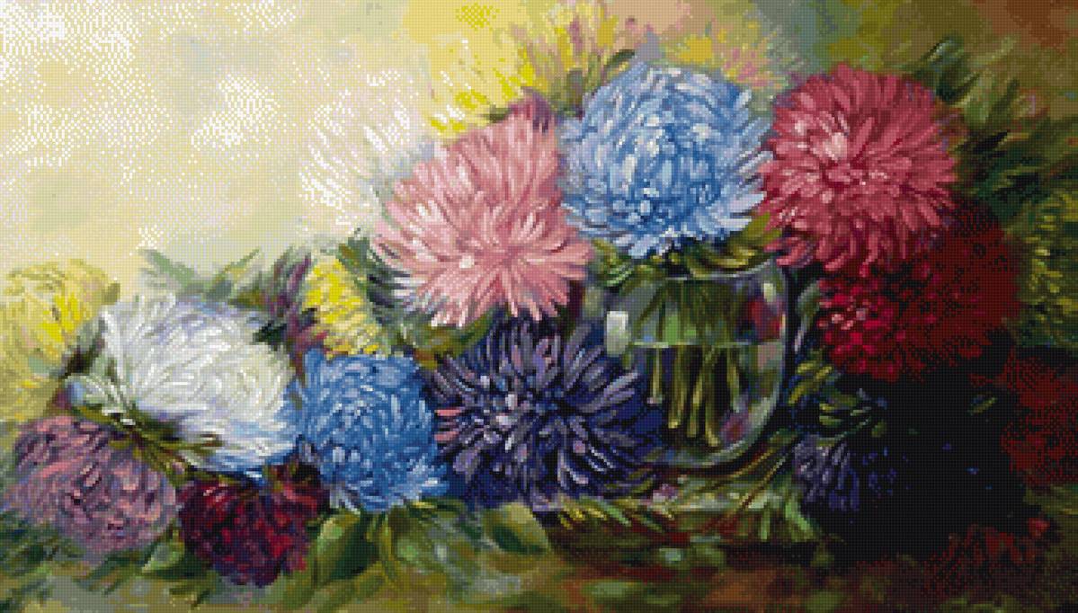 Астры - цветы, букет, астры - предпросмотр