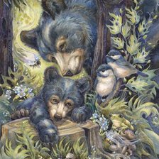 Схема вышивки «Лесные жители»