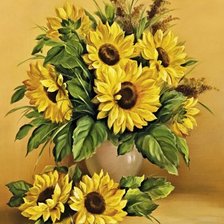 Схема вышивки «подсолнухи»