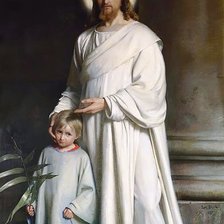 Оригинал схемы вышивки «Христос и дитя» (№2575483)