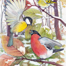 Схема вышивки «Птицы»