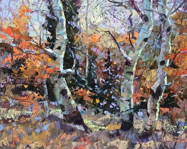 Осень, картина - пейзаж дерево - оригинал