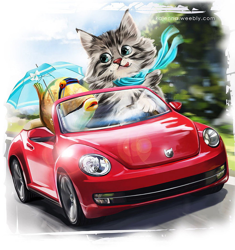 ,,едим в гости,, - рыбка, кот 🐱 - оригинал