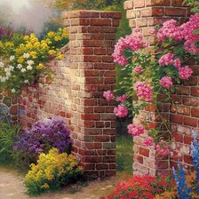 Схема вышивки «садовая калитка»