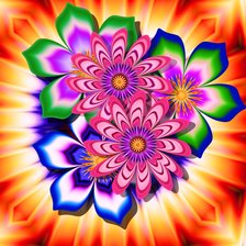 Схема вышивки «фрактал, пнк»