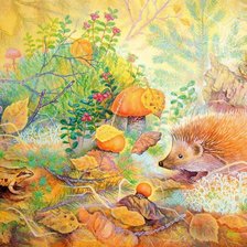 Осень, ёжик, пнк