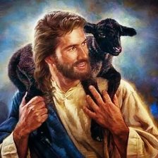 Схема вышивки «JESUS CON OVEJA»