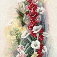 Схема вышивки «ГЛАДИОЛУСЫ»