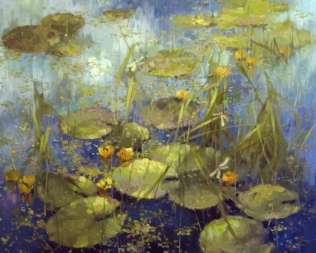 пруд - пейзаж, вода, лето - оригинал