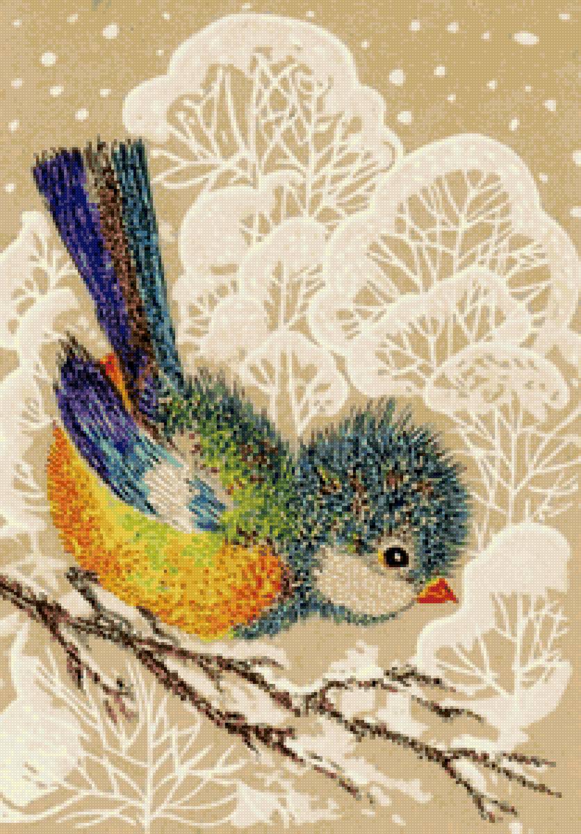 воробей - рисунок - предпросмотр