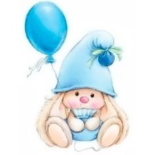 Схема вышивки «зайка ми с шариком»