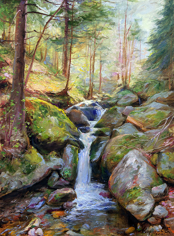Лесной ручей. Некрасов, 2006 - русские художники - оригинал