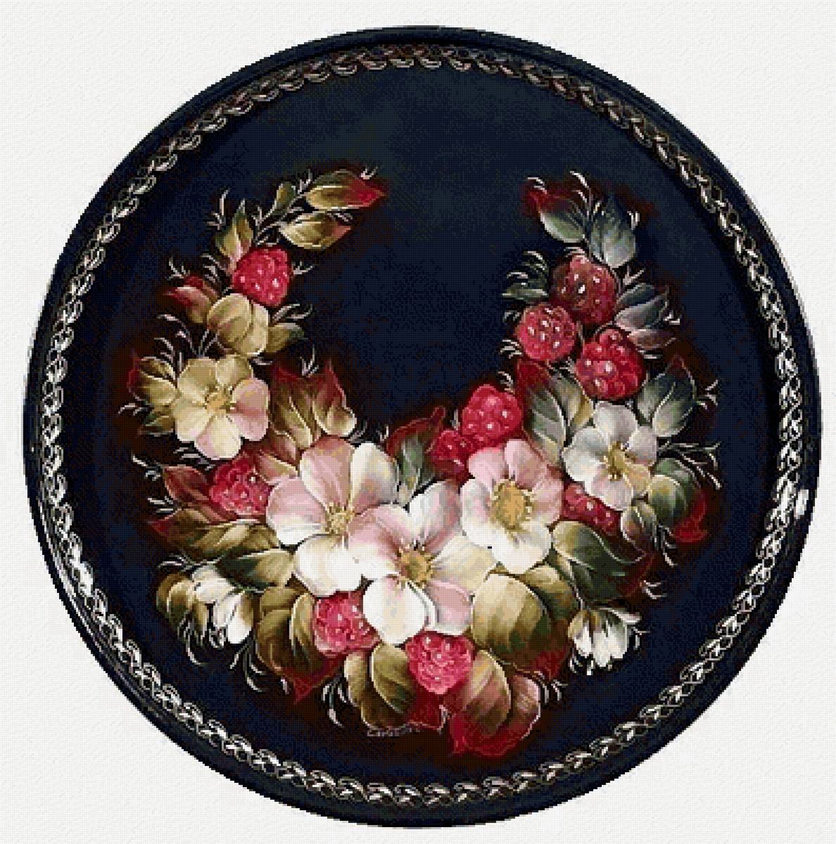 №2578886 - цветы, жостовская роспись, ягоды - предпросмотр