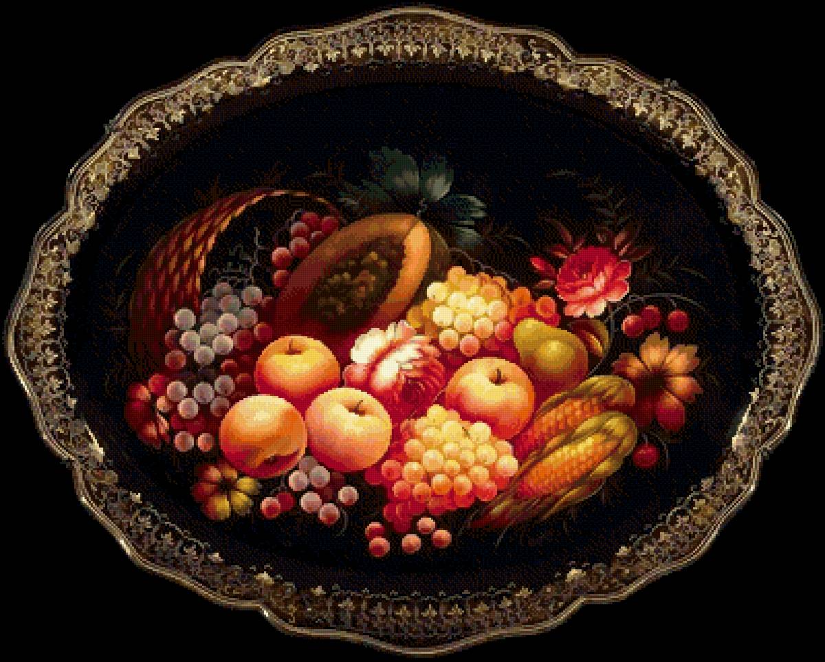 №2578900 - фрукты, цветы, жостовская роспись - предпросмотр