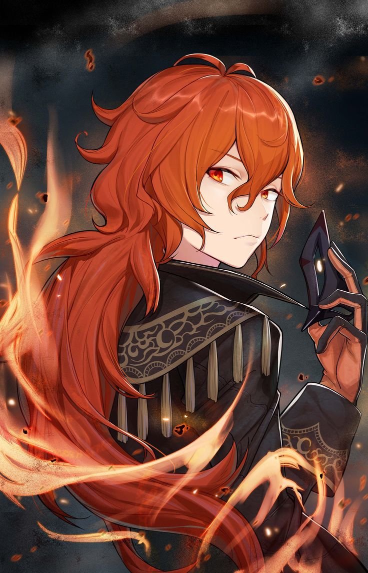 Дилюк - genshin impact, дилюк, рассвет - оригинал