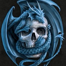Схема вышивки «Dragón Azul»