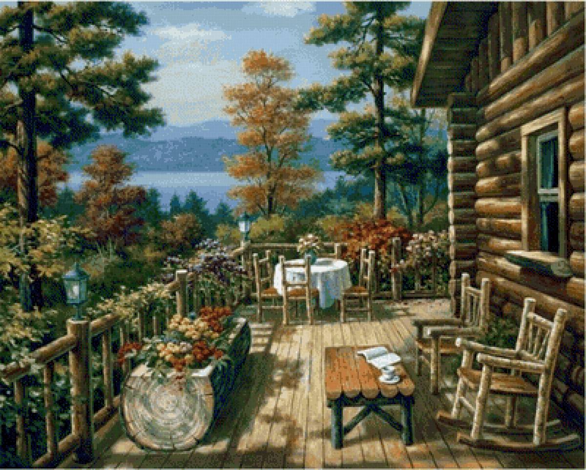 Дача в лесу - дача в лесу, веранда - предпросмотр