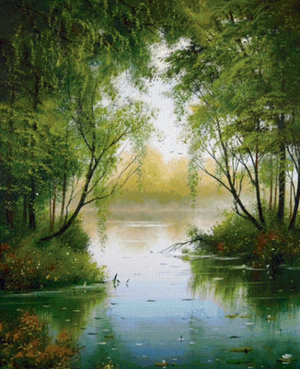 Укромное место - пейзаж, живопись - предпросмотр