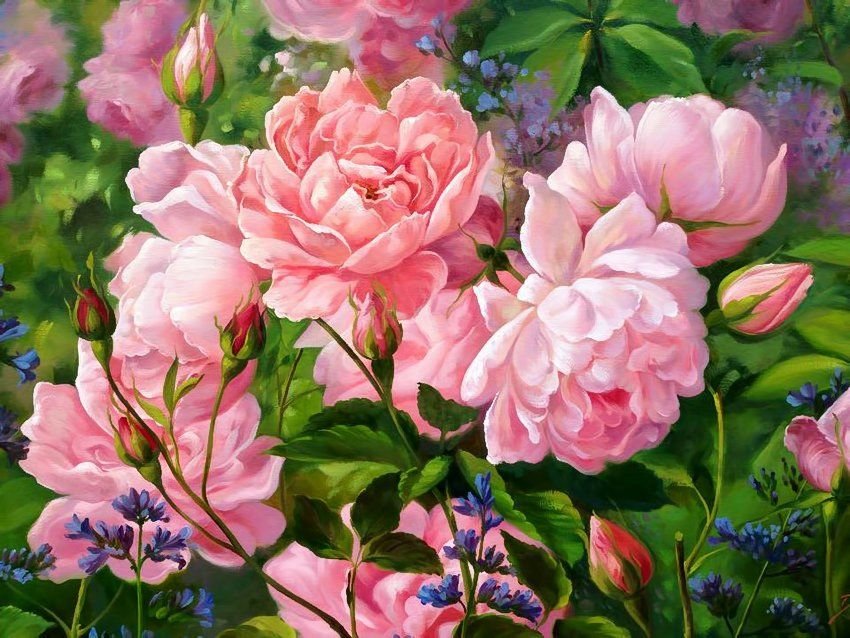 №2579900 - цветы, живопись - оригинал