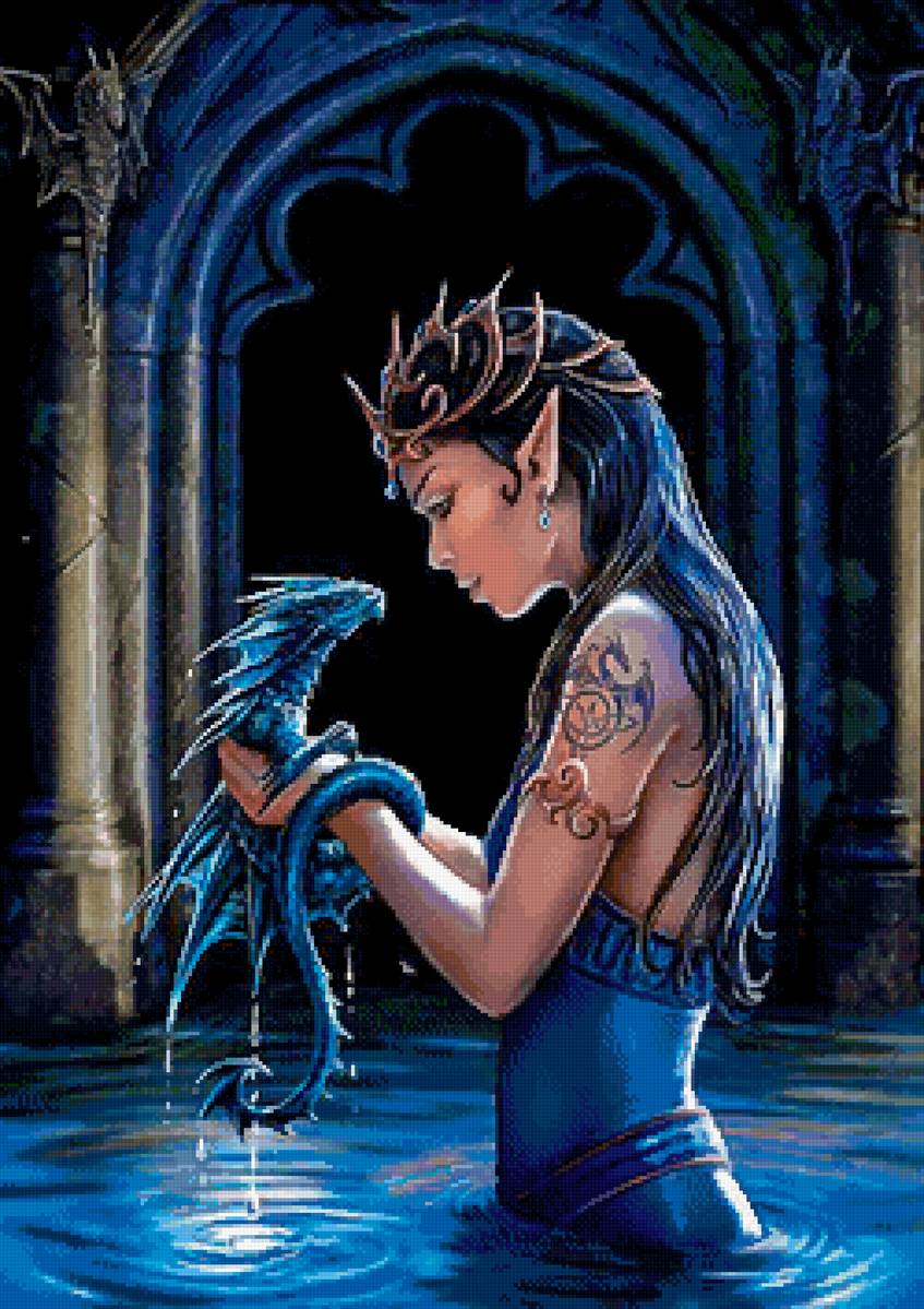 Капля - дракон, фэнтези - предпросмотр