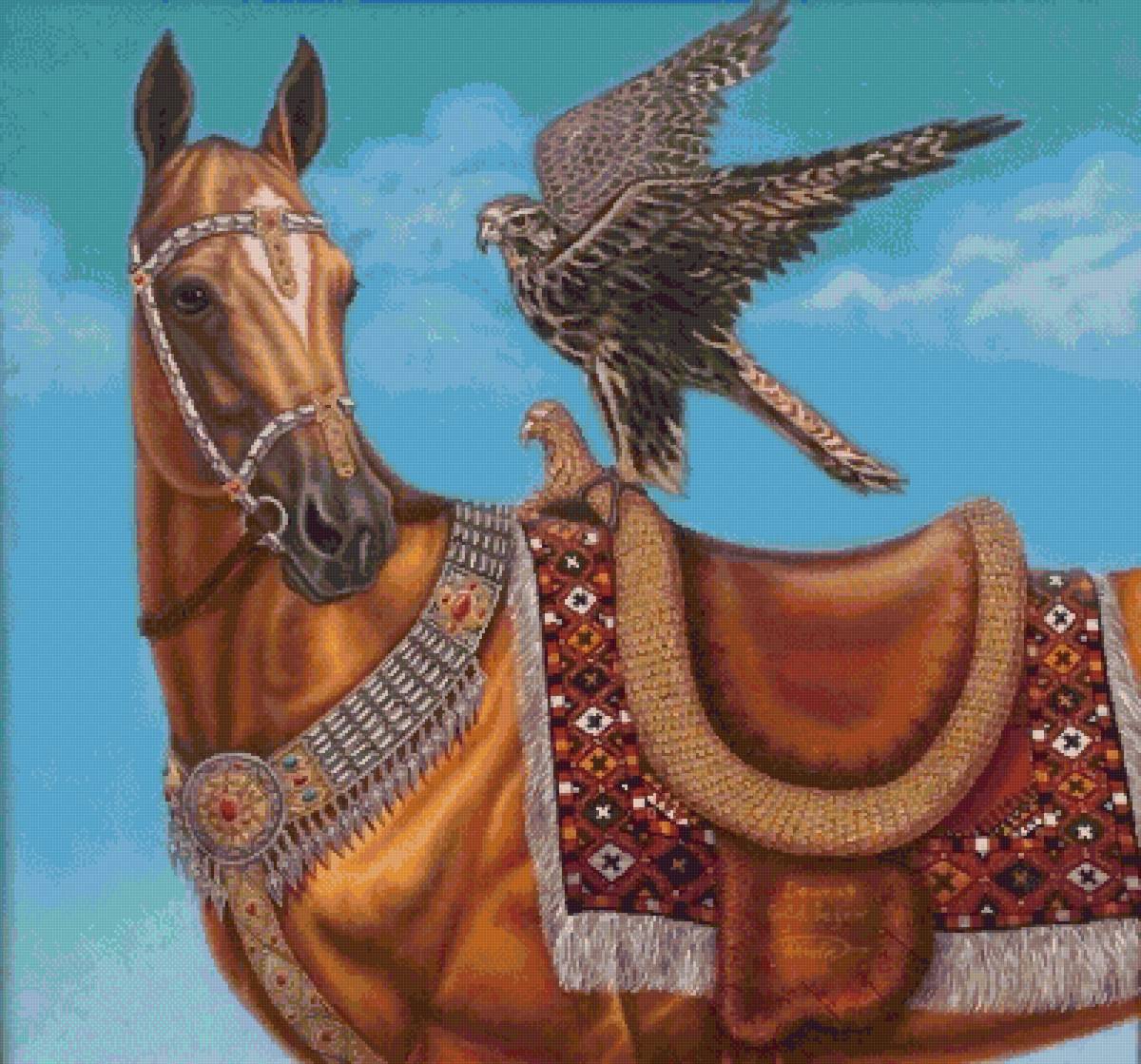 №2580464 - конь, сокол - предпросмотр