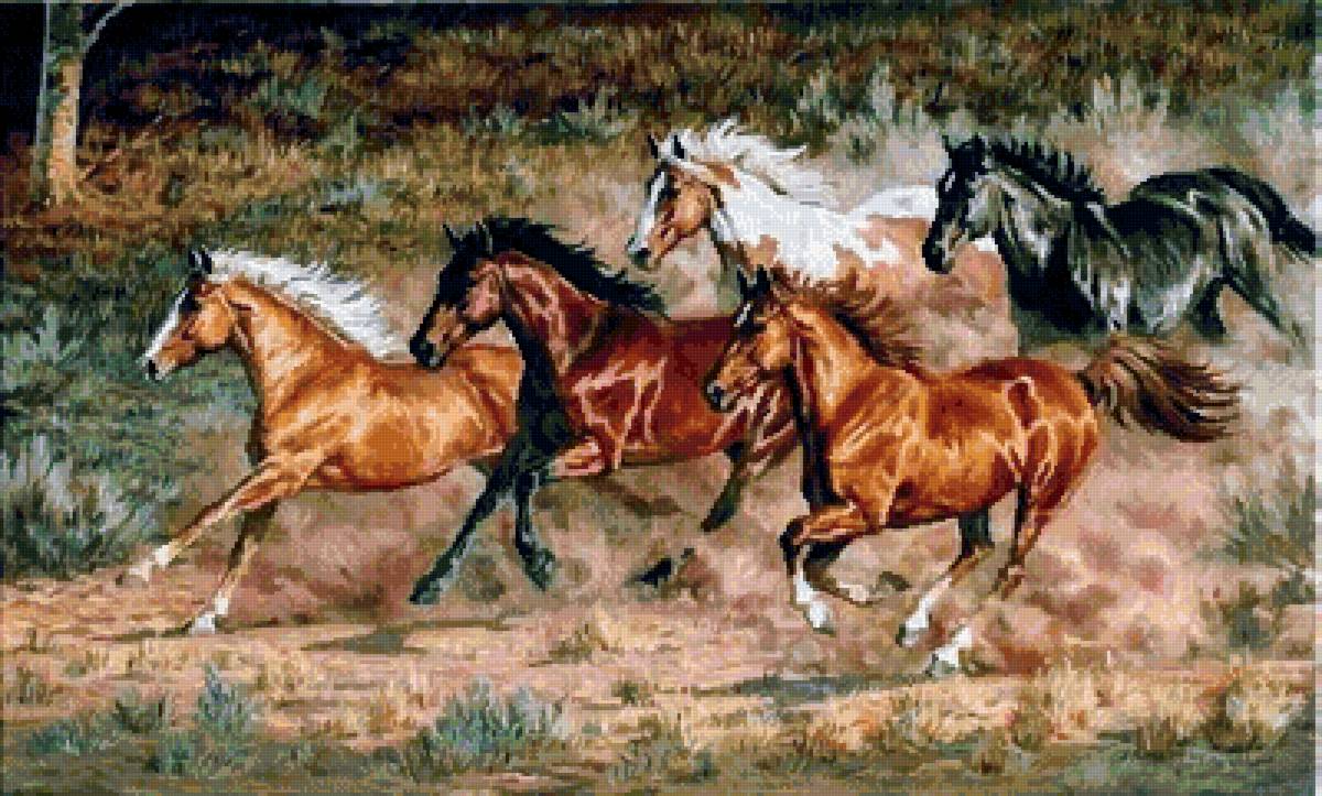 №2580531 - животные, кони, табун - предпросмотр