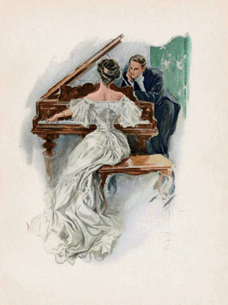 прекрасный романс - рояль, дама, любовь - предпросмотр