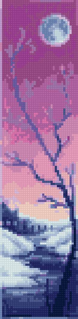 закладка зимний вечер - вечер, закладка, зима - предпросмотр