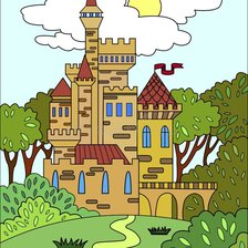 Схема вышивки «Сказочный замок»