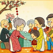 Схема вышивки «Tết»