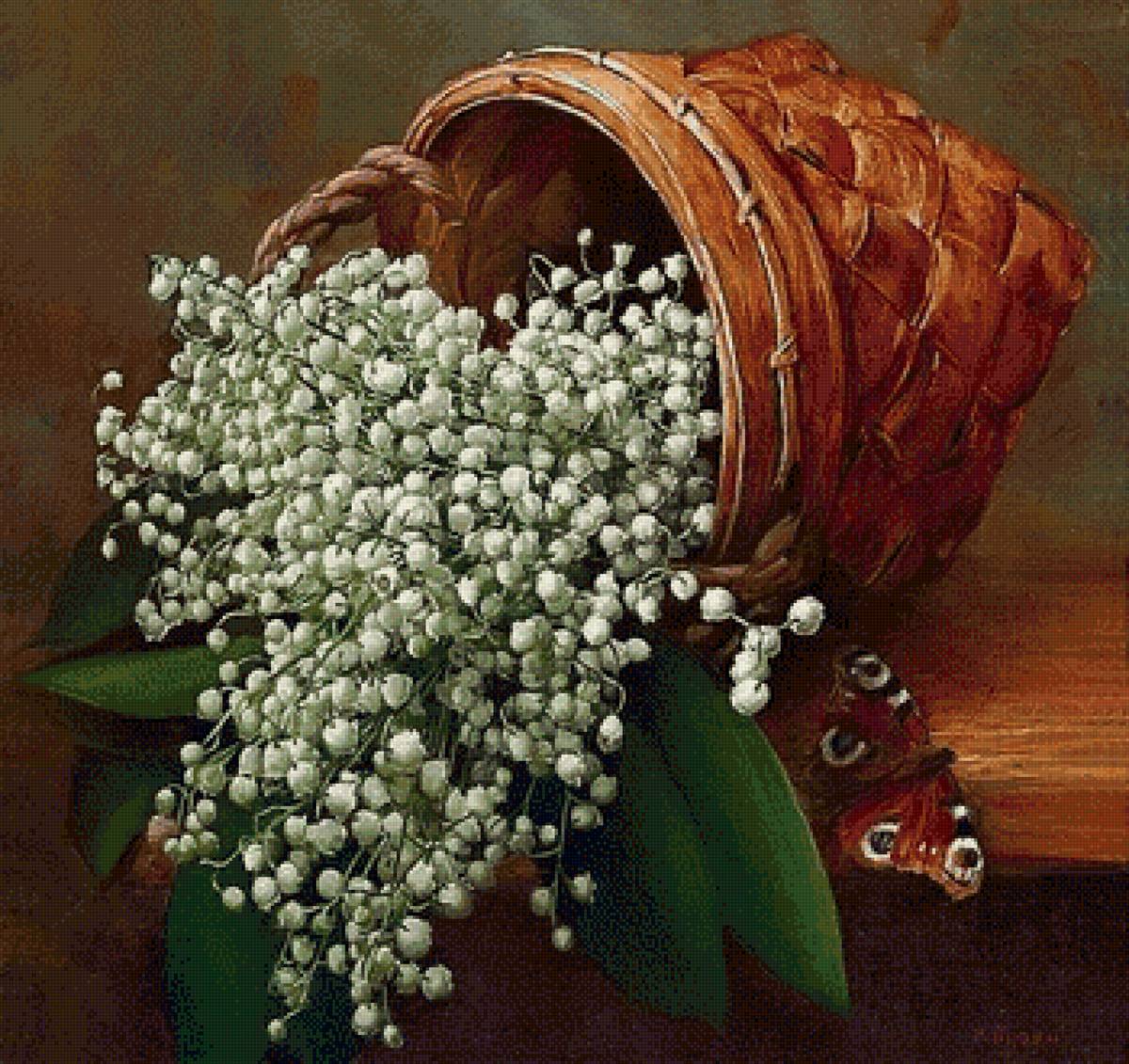 Ландыши - цветы, натюрморт - предпросмотр