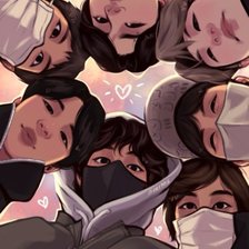 Схема вышивки «BTS»