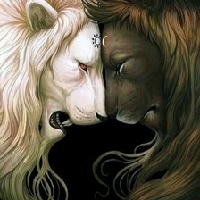 Схема вышивки «Львы»