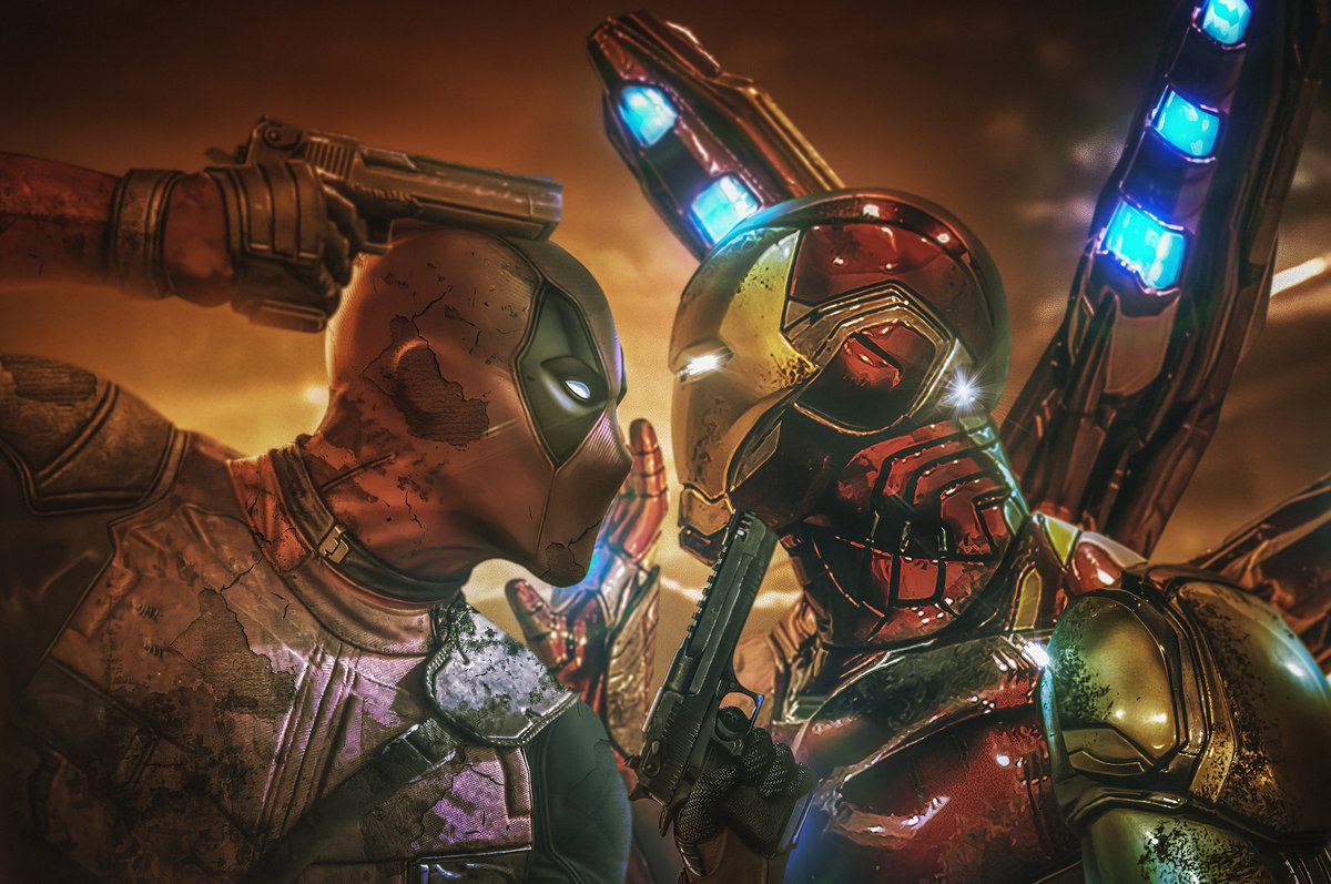 Deadpool vs Stark - оригинал