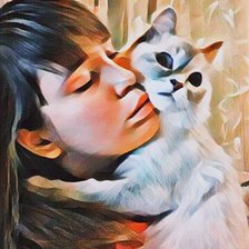 Девушка с котом