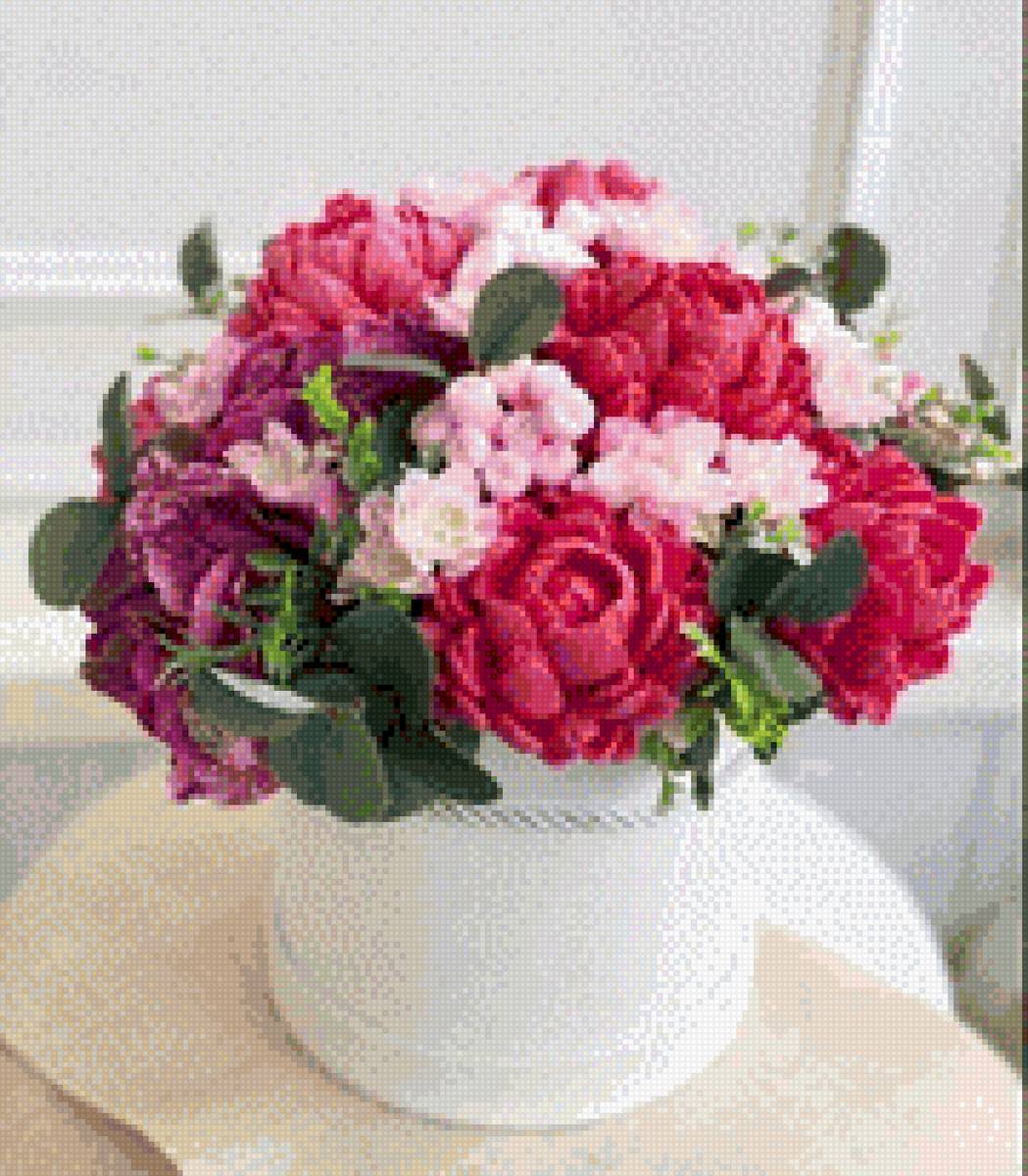 Букет цветов - для дома, розы - предпросмотр