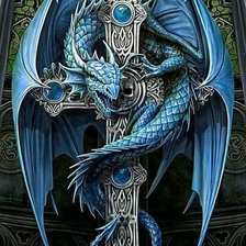 Схема вышивки «кельтский дракон»
